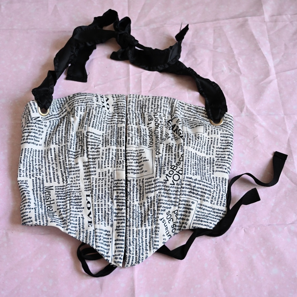 Customized Windsor White Corset Top – Small w/ Grommet Halter ✨🖤